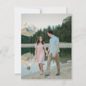 トレンディーモノグラム | 黒のモダンスクリプト名の写真 ノートカード (裏面)