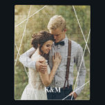 トレンディーモノグ結婚ラム写真 ジグソーパズル<br><div class="desc">デザインシンプルとシックなモノグラム。色カスタムは？heartlockedstudio@gmail.comにメッセージを送って、喜んでお救済届けしよう！</div>