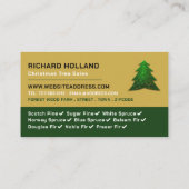 トレンディーモールツリーデザイン、クリスマスツリー販売 名刺 (裏面)