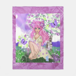 トレンディーヤングガーリーフリーススロー&スペルパブランケット フリースブランケット