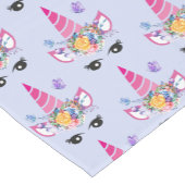 トレンディーユニコーンとフローラクラウン&蝶 ショートテーブルランナー (コーナー)