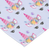 トレンディーユニコーンとフローラクラウン&蝶 テーブルクロス (アングル)