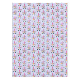 トレンディーユニコーンとフローラクラウン&蝶 テーブルクロス