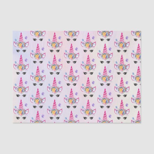 トレンディーユニコーンとフローラクラウン&蝶 薄葉紙 (正面)