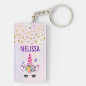 トレンディーユニコーンと花蝶と紙吹雪 キーホルダー (裏面)