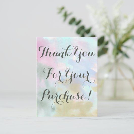 トレンディーユニコーン水の色ありがとう直販 ポストカード (スタンド正面)