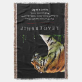 トレンディーユニークやる気を起こさせるリーダーシップタイガー スローブランケット (正面縦)