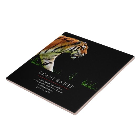 トレンディーユニークやる気を起こさせるリーダーシップタイガー タイル (側面)
