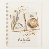 トレンディーユニークウォーター色コーヒー愛好家2026 プランナー手帳 (正面)