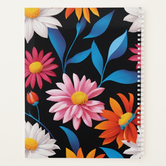 トレンディーユニークカラフルフラワーウィークリーパーソナル2024 プランナー手帳 (裏面)