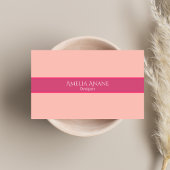 トレンディーユニークガーリーピンクスクリプト名刺