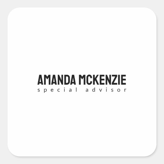 トレンディーユニーククリエイティブミニマルデザイン スクエアシール (正面)