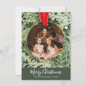 トレンディーユニーククリスマスオーナメントファミリーフォト シーズンカード (正面)