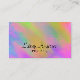 トレンディーユニークネオンピンクブルー 名刺