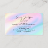 トレンディーユニークパステルピンクブルー抽象芸術波 名刺 (裏面)