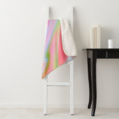 トレンディーユニークピンクブルーグリーン抽象芸術波 シェルパブランケット (インサイチュ)