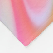 トレンディーユニークピンクブルーグリーン抽象芸術波 フリースブランケット (角)