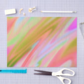 トレンディーユニークピンクブルーグリーン抽象芸術波 薄葉紙 (クラフト)