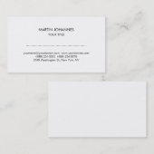 トレンディーユニークプレーン白黒名刺 名刺 (正面/裏面)