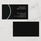 トレンディーユニークモダン白黒 名刺 (正面/裏面)