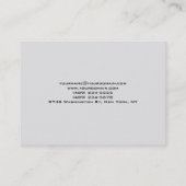 トレンディーユニーク水平ピンクブラックグレーモノグラム 名刺 (裏面)