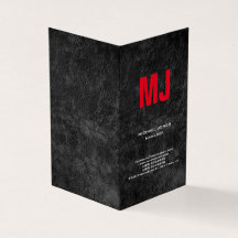 トレンディーユニーク灰色の縦巨大な赤モノグラム