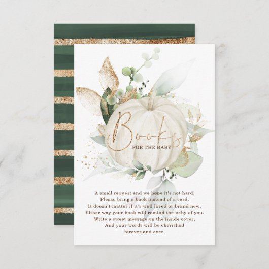 トレンディーユーカリ緑カボチャベビー本 エンクロージャーカード (正面/裏面)