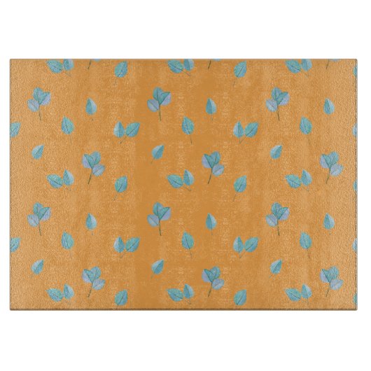 トレンディーユーカリ葉スオンマリゴルドCharcuterie カッティングボード (正面)