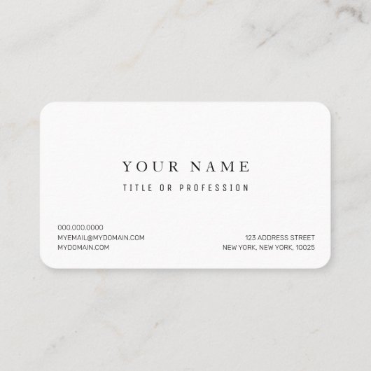 トレンディーヨガインストラクタープロフェッショナルロゴビジネス 名刺 (裏面)