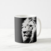 トレンディーライオン顔キングエレガントテンプレート動物 コーヒーマグカップ (正面右)