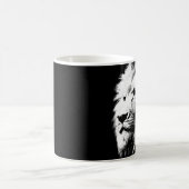 トレンディーライオン顔キングエレガントテンプレート動物 コーヒーマグカップ (中央)