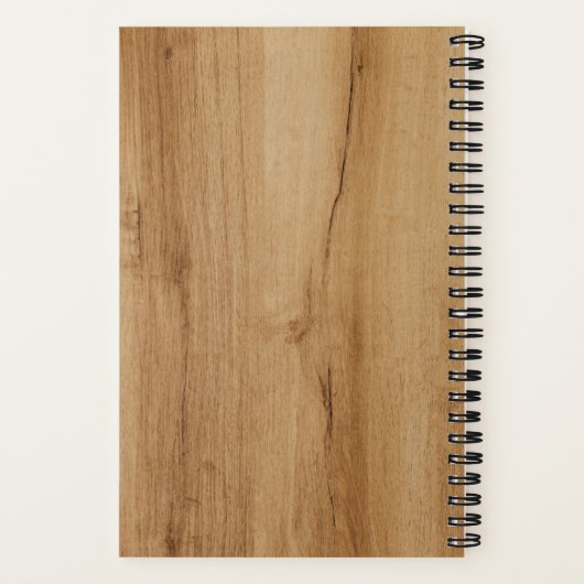 トレンディーライトウッドベニヤプリントロモダンゴ ノートブック (裏面)