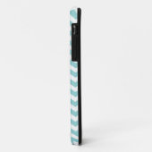 トレンディーライトブルーのシボロンと名前 Case-Mate iPhoneケース (裏面/左)
