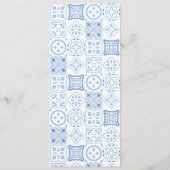 トレンディーライトブルーウェーブエッジレモンウェディングシャワー メニュー (裏面)