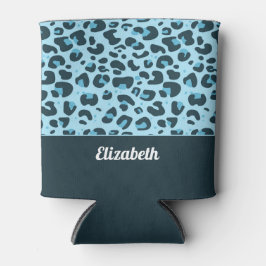 トレンディーライトブルーヒョウのスポットパターン（名前） 缶クーラー