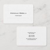 トレンディーラウンドコーナーモダンプロフェッショナルプレーン 名刺 (正面/裏面)