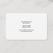 トレンディーラウンドコーナーモダンプロフェッショナルプレーン 名刺 (裏面)