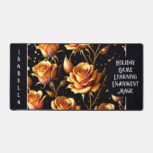 トレンディーラグジュアリービッグ金ゴールドバラコレクション デスクマット (正面)