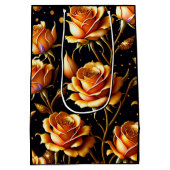 トレンディーラグジュアリービッグ金ゴールドバラコレクション ミディアムペーパーバッグ (裏面)