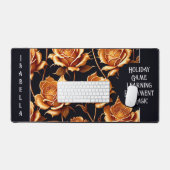 トレンディーラグジュアリーボホ金ゴールドバラコレクション デスクマット (キーボード&マウス)