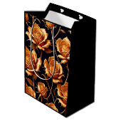 トレンディーラグジュアリーボホ金ゴールドバラコレクション ミディアムペーパーバッグ (裏面アングル)