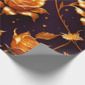 トレンディーラグジュアリー金ゴールドボホバラコレクション ラッピングペーパー (角)