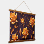 トレンディーラグジュアリー金ゴールドボホバラコレクション 吊り下げ型タペストリー (傾斜あり)