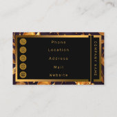 トレンディーラグジュアリー金ゴールドボホバラコレクション 名刺 (裏面)