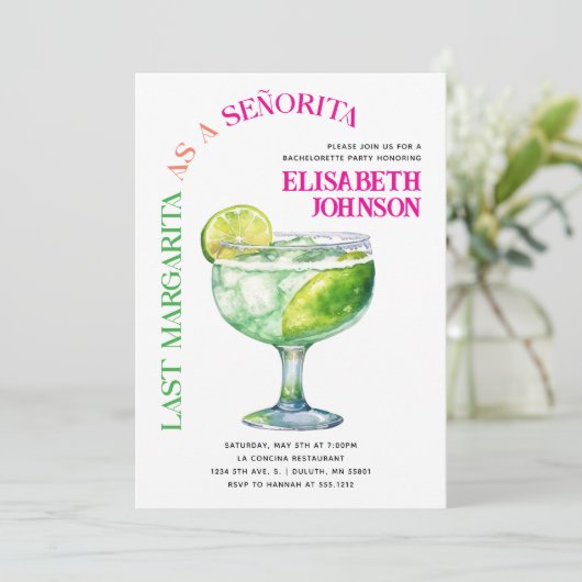 トレンディーラストマルガリータアサセニョリータバチェロレッテ 招待状 (スタンド正面)