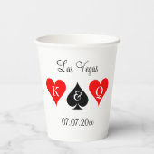 トレンディーラスベガスウェディングパーティサプライズカスタム 紙コップ (裏面)