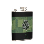 トレンディーラッキーエレガントアイリッシュシャムロックパッチワーク フラスク (右)