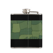 トレンディーラッキーエレガントアイリッシュシャムロックパッチワーク フラスク (裏面)