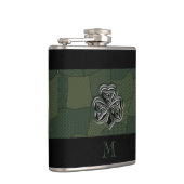 トレンディーラッキーエレガントアイリッシュシャムロックパッチワーク フラスク (右)