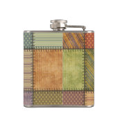 トレンディーラッキーエレガントアイリッシュシャムロックパッチワーク フラスク (裏面)